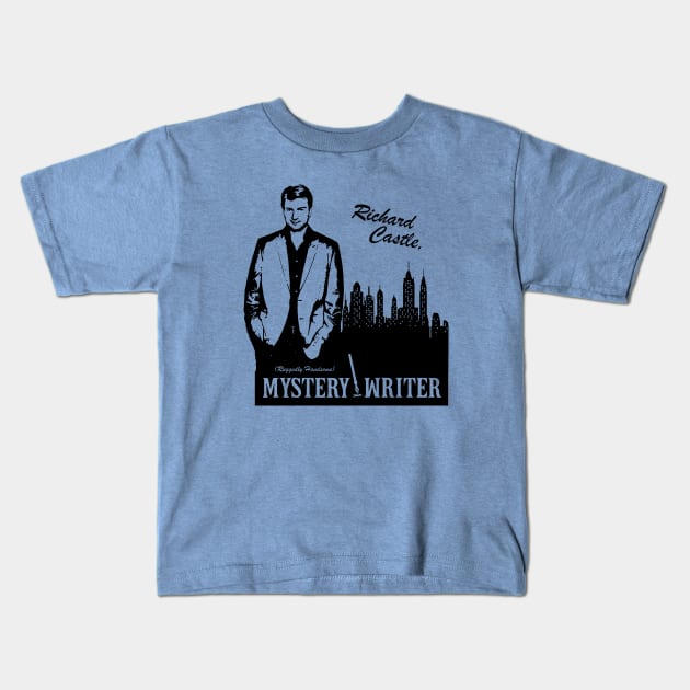 Richard Castle, Mystery Writer Kids T-Shirt by LimitLyss